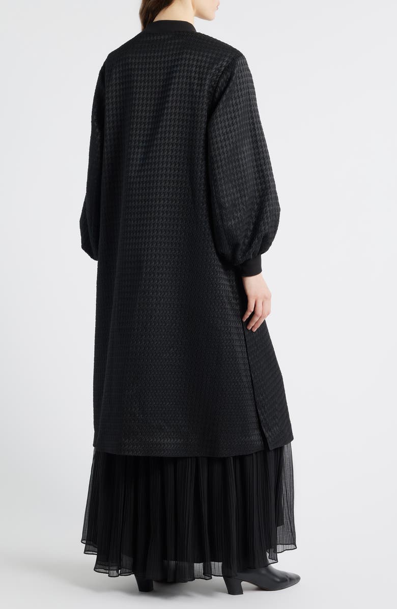 dRA Cameron Balloon Sleeve Wool Blend Long Coat, Alternate, color, Black