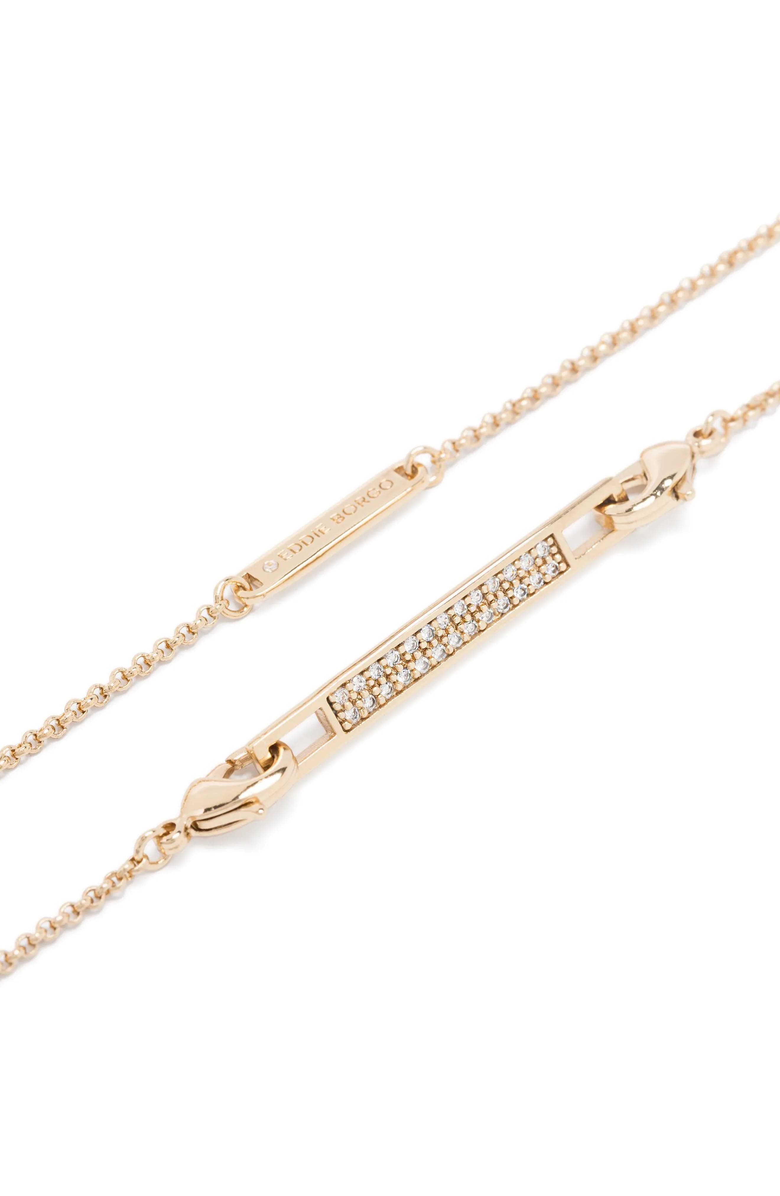 eddieBorgo Safety Chain Pavé Pendant Necklace (Women) | Nordstrom