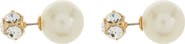 Kate Spade New York crystal ball & imitation pearl reversible stud earrings