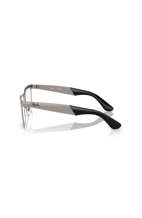 Ray Ban Ray-ban 53mm Square Optical Glasses In Gray