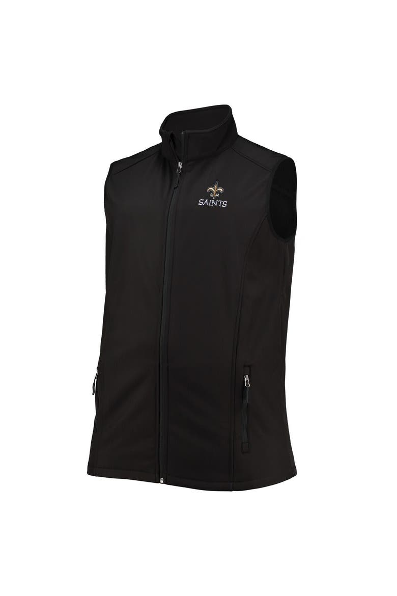Men's Dunbrooke Black New Orleans Saints Big & Tall Archer Softshell Full-Zip Vest, Alternate, color, Black
