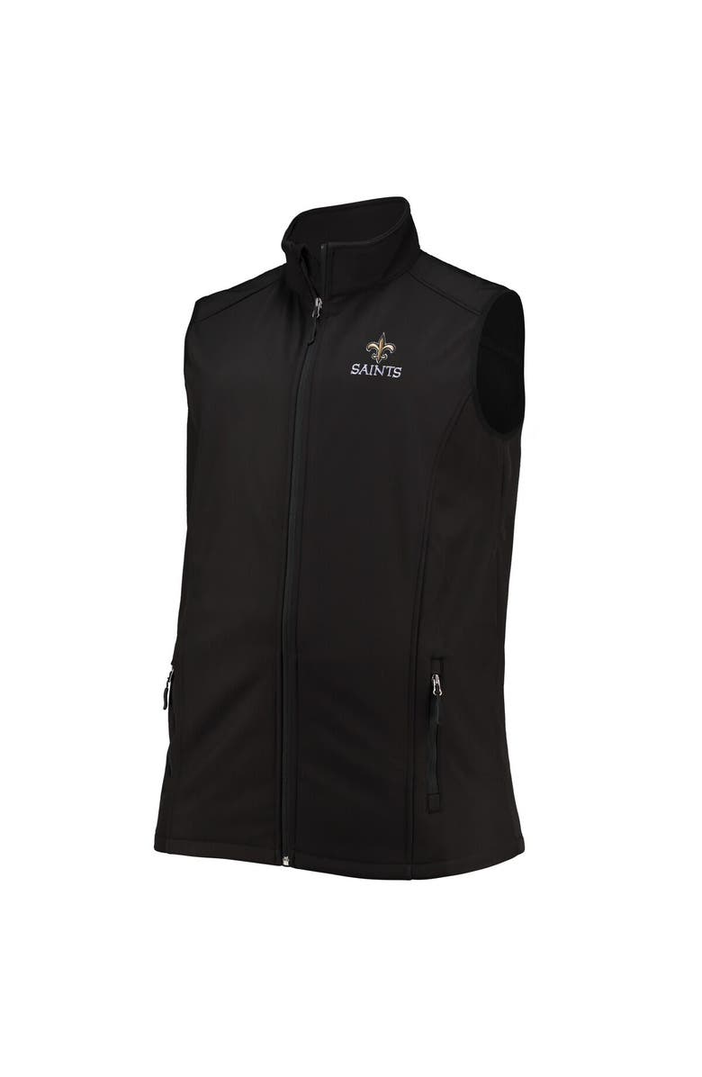 DUNBROOKE Men's Dunbrooke Black New Orleans Saints Big & Tall Archer Softshell Full-Zip Vest, Alternate, color, Black