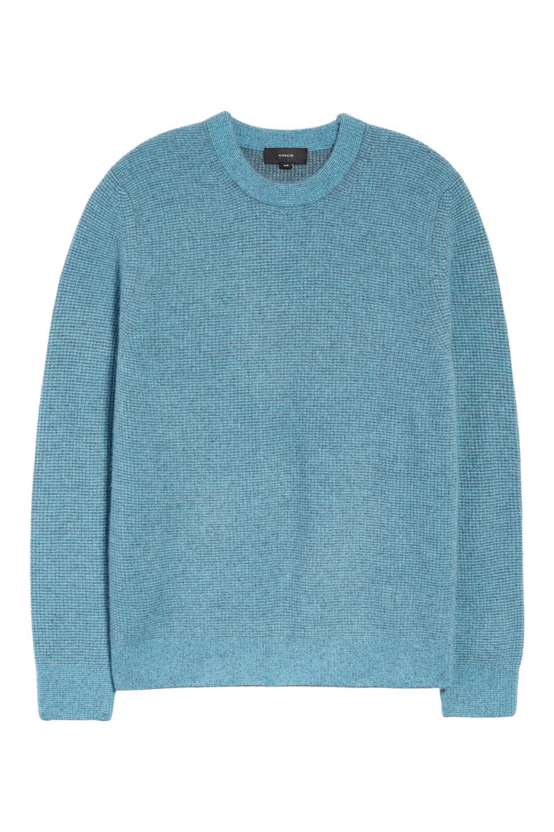 Boiled Cashmere Crewneck Sweater, Alternate, color, FOUNTAIN COMBO