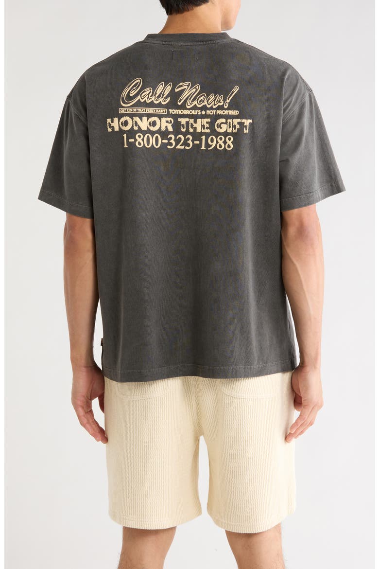 Procrastination Hotline Graphic Cotton T-Shirt, Alternate, color, BLACK