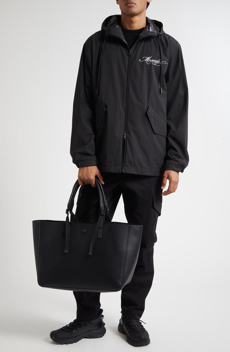 Moncler Iraclia Hooded Jacket, Alternate, color, Black