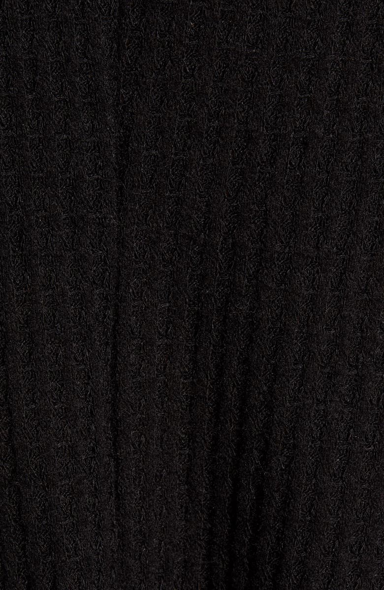 Bobeau Cowl Neck Shark Bite Hem Waffle Knit Top, Alternate, color, 