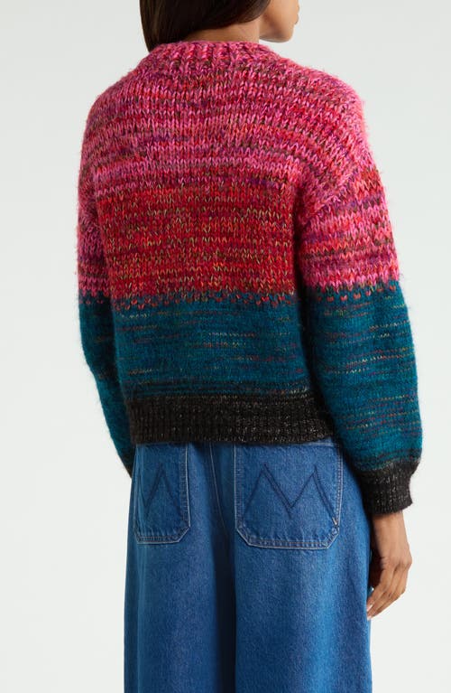Mother The Crop Pullover Sweater In Multi