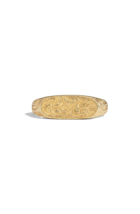 Nocturne Filigree Signet Ring