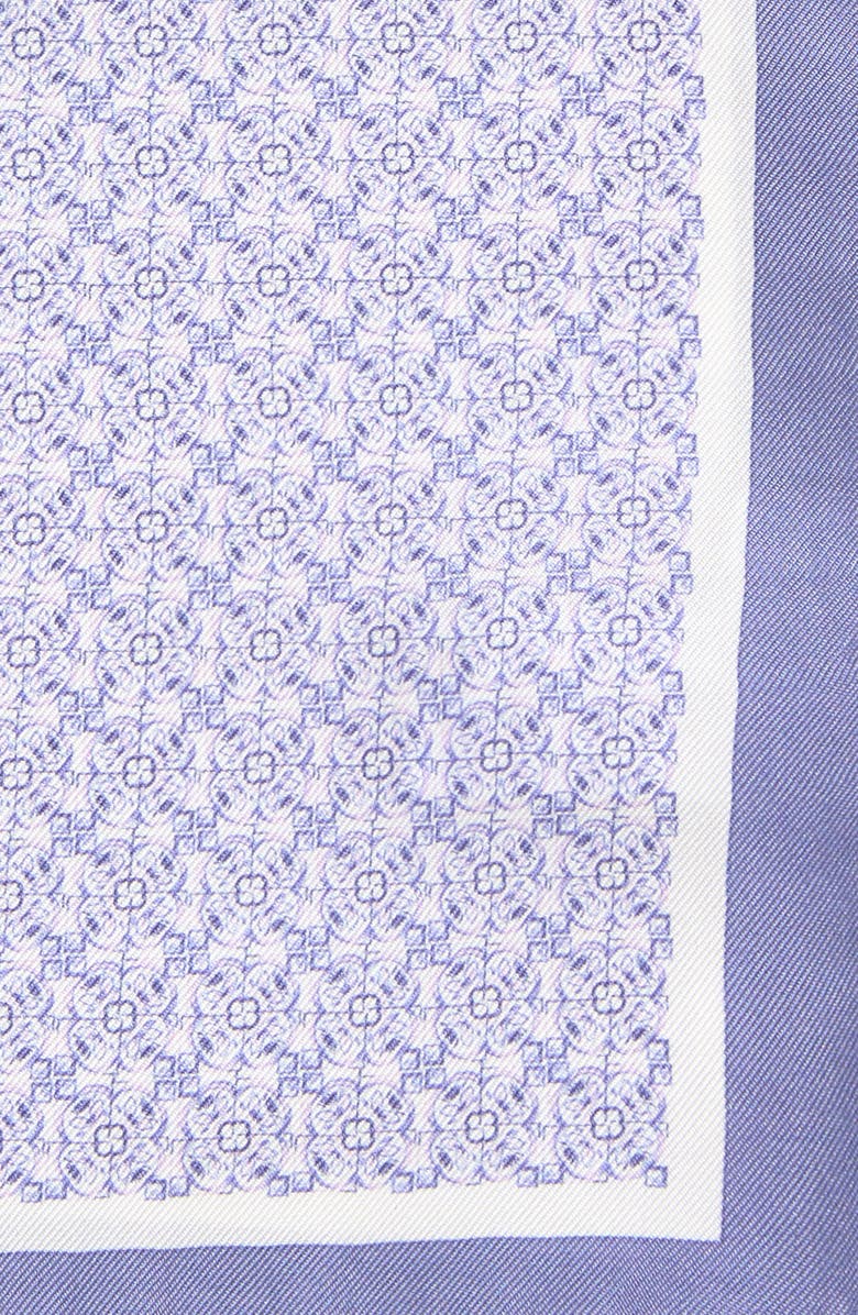 Eton Geometric Silk Pocket Square, Alternate, color, Light Purple