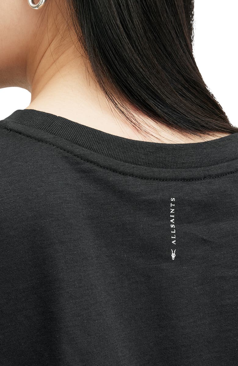 AllSaints Rue Slit Sleeve Cotton T-Shirt, Alternate, color,