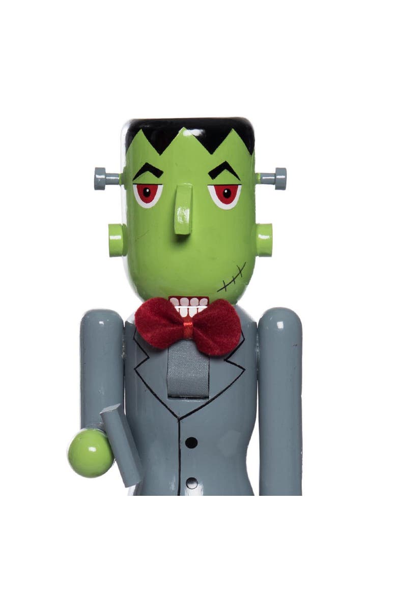 Frankenstein Nutcracker Wooden Figurine, Alternate, color, Green
