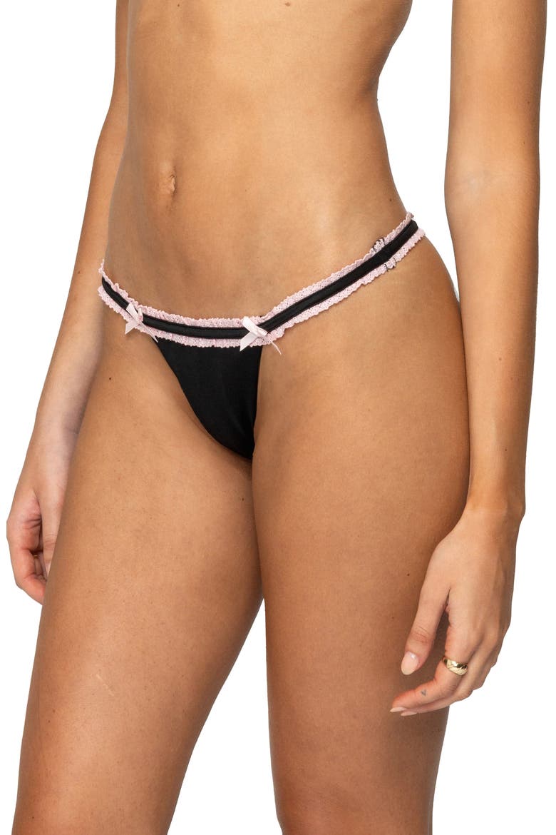 Mandy Bikini Bottoms, Alternate, color, BLACK