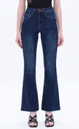 Bayeas Release Hem Mid Rise Flare Jeans