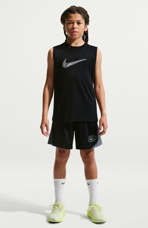 Kids' Dri-FIT Multi Mesh Athletic Shorts