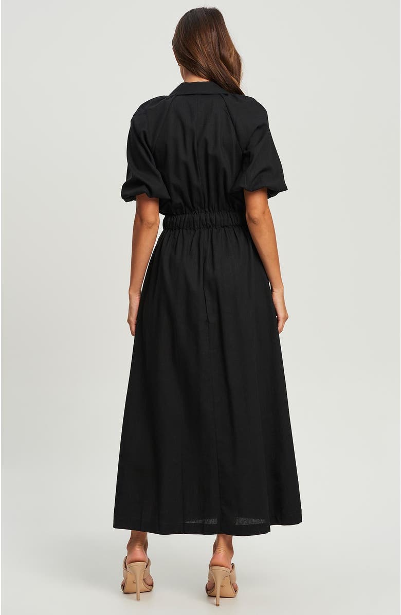 WILLA Orchid Shirt Dress, Alternate, color, Black