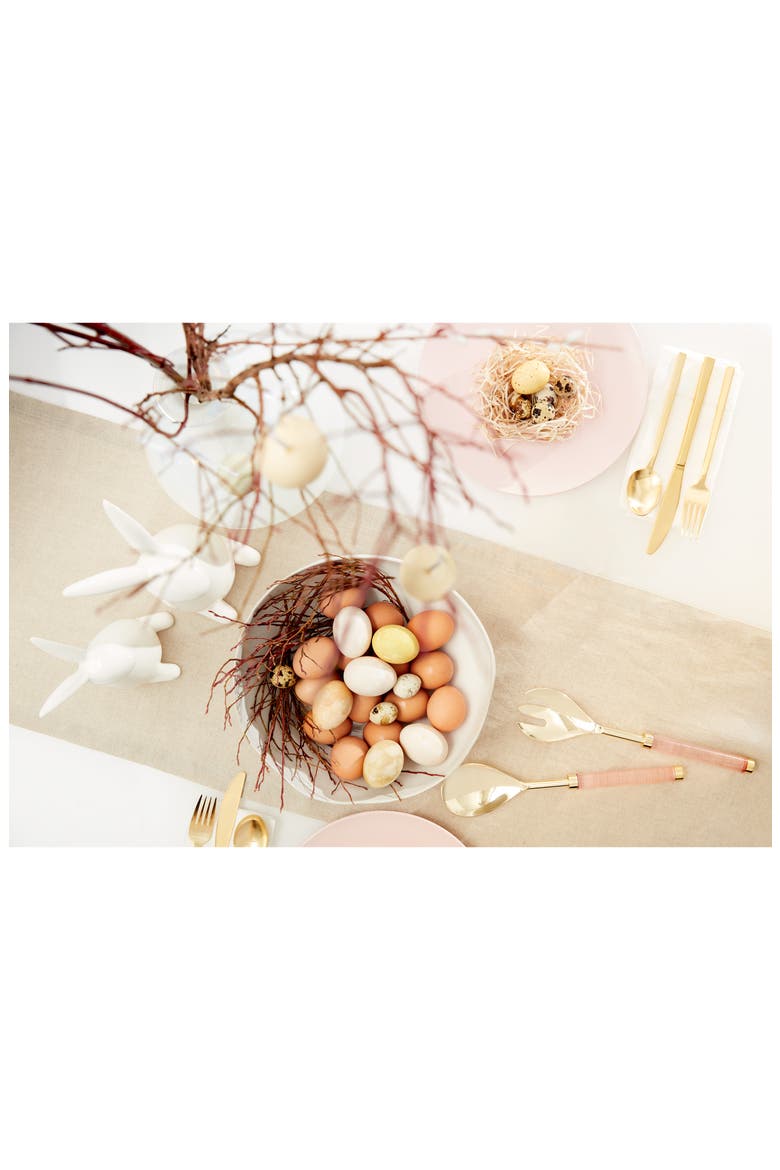 Lucite® Handle Salad Serving Set, Alternate, color, BRUSHED GOLD/ PINK