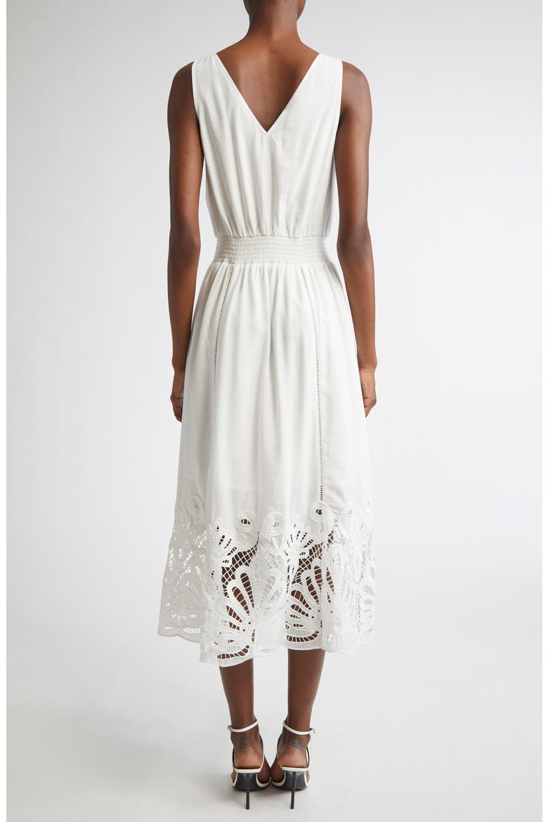 Lucy Embroidery Detail Cotton Blend Dress, Alternate, color, IVORY EYELET