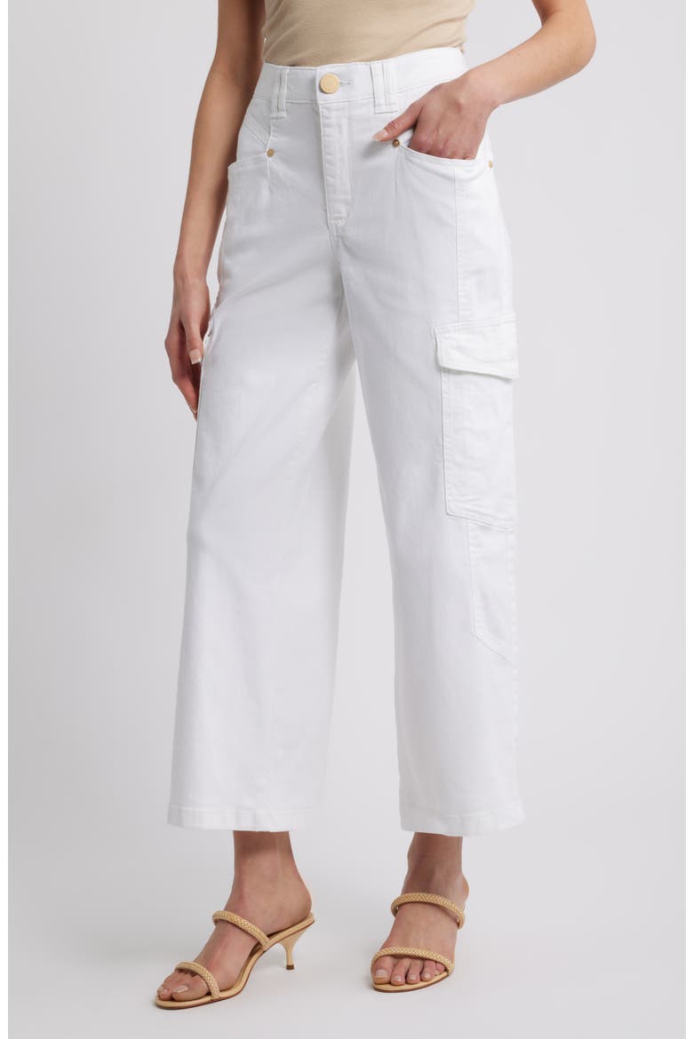 Skyrise Wide Leg Cargo Pants, Main, color, OPTIC WHITE