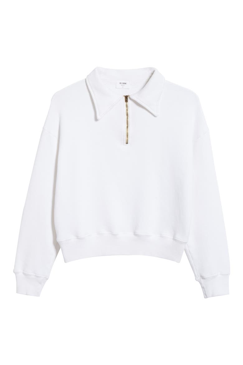 '70s Half Zip Sweatshirt, Alternate, color, OFF-WHITE