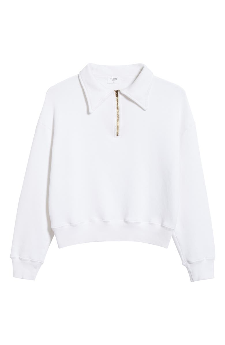 Re/Done '70s Half Zip Sweatshirt, Alternate, color, 
