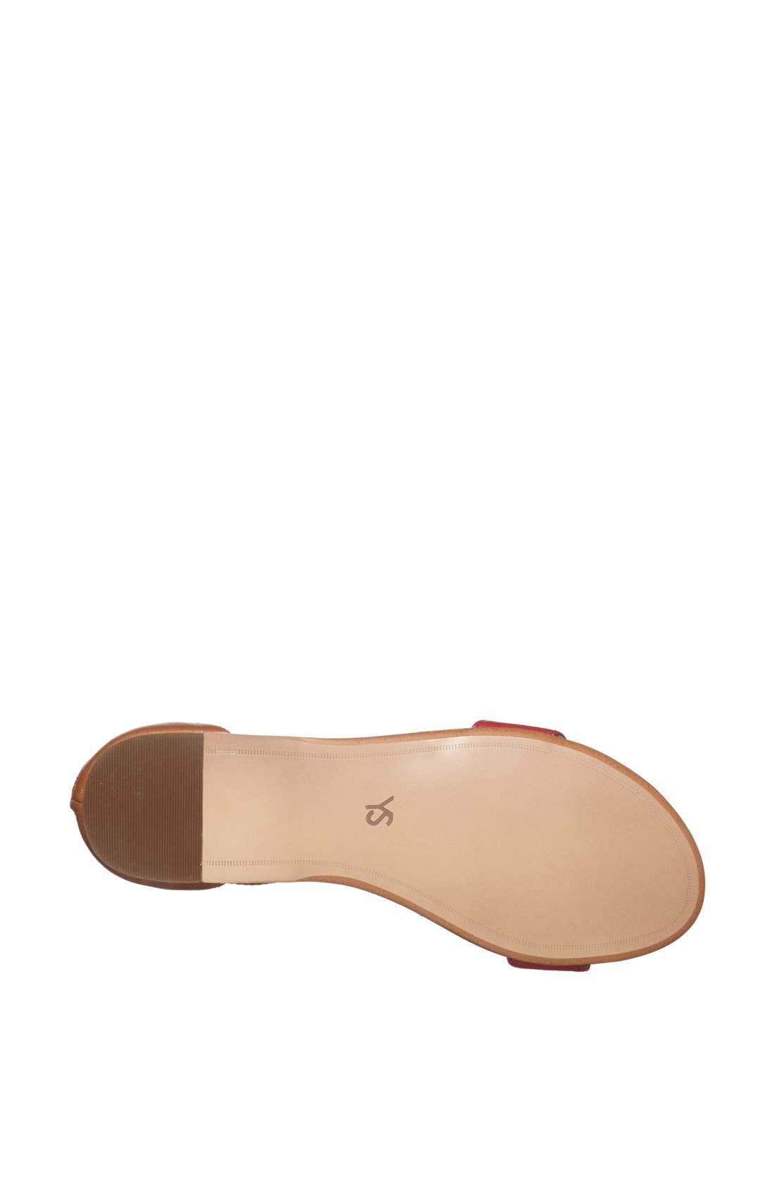 'Cambelle' Ankle Strap Sandal, Alternate, color, WHISKEY/ CHILI RED