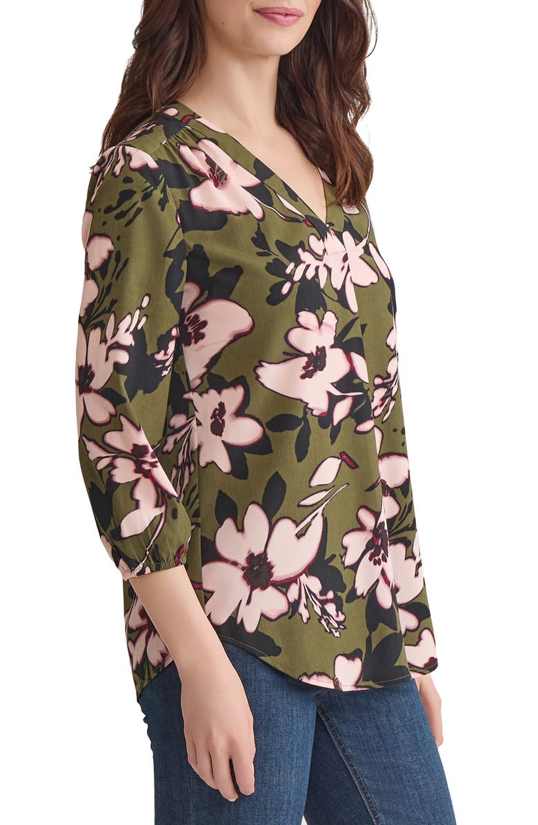 Jones New York Floral Print Tunic, Alternate, color,