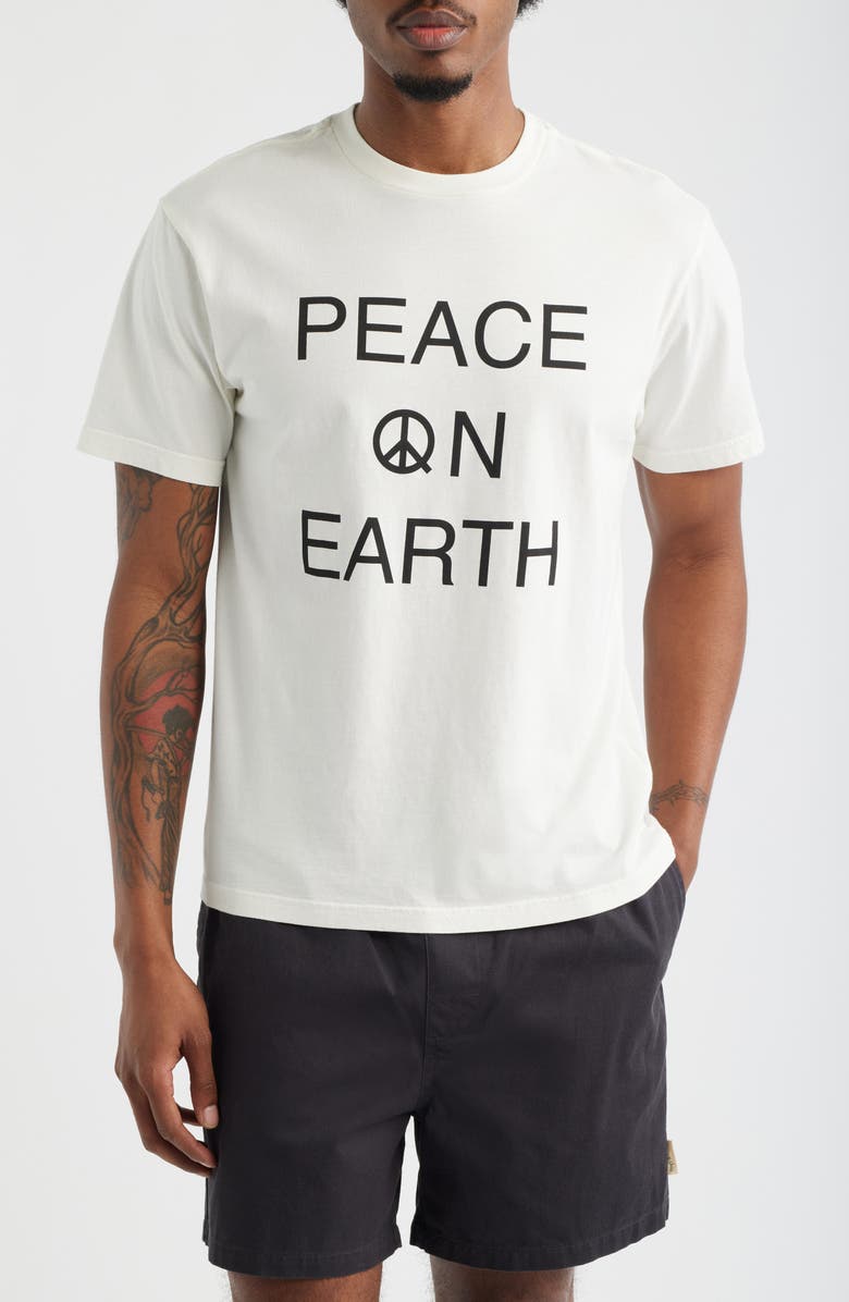 Museum of Peace & Quiet Earth Graphic T-Shirt, Main, color, White