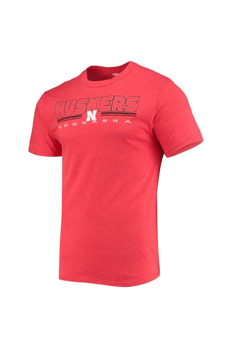 Men's Concepts Sport Heathered Charcoal/Scarlet Nebraska Huskers Meter T-Shirt & Pants Sleep Set, Alternate, color, Heather Charcoal