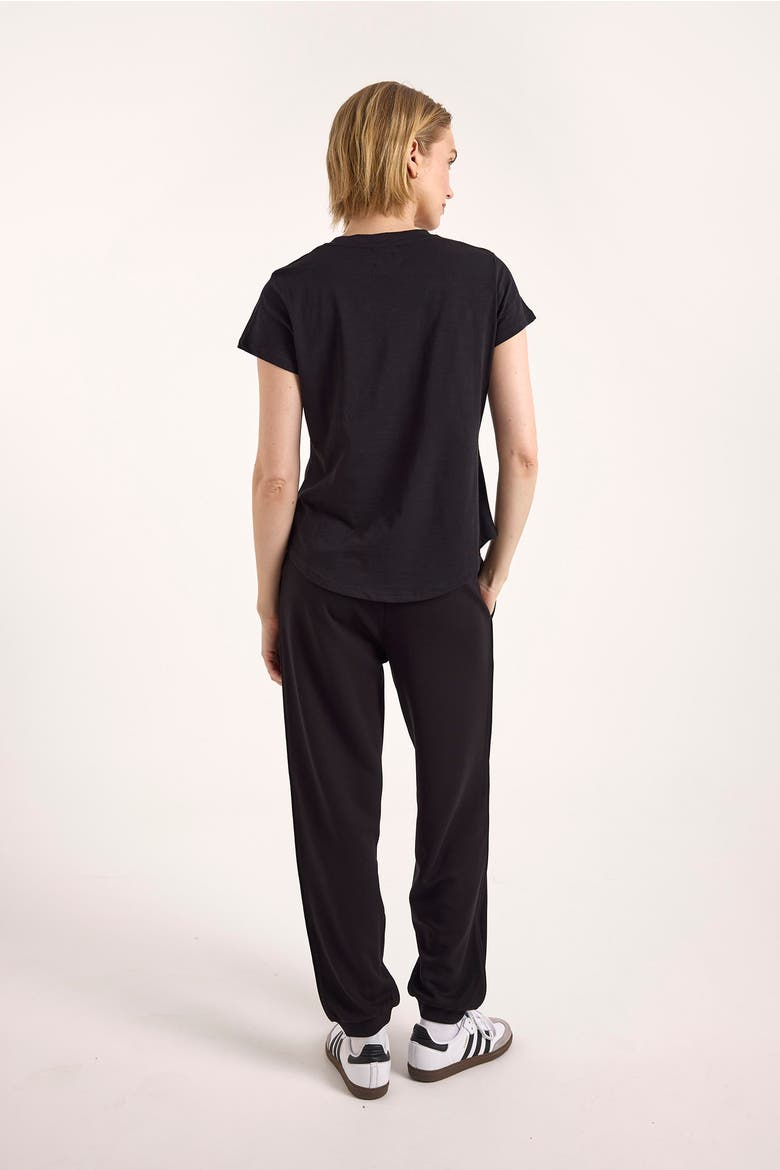 Relaxed Fit Cotton Crew Neck T-shirt, Alternate, color, Black
