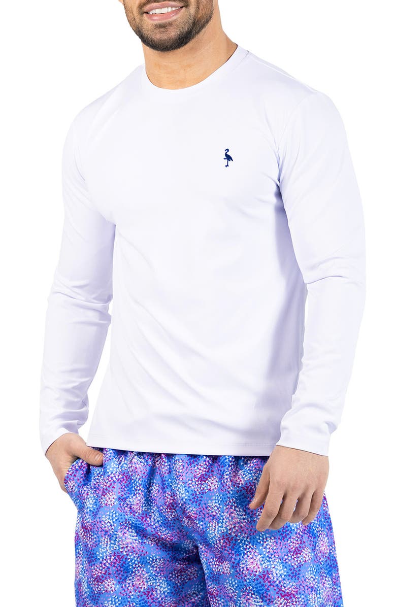 TailorByrd SPF 30+ Long Sleeve Rashguard, Alternate, color, White