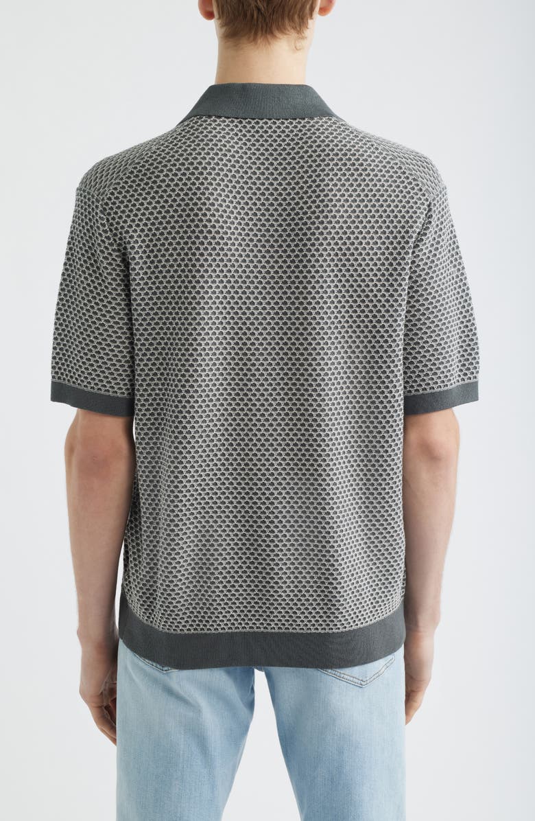 Madewell Johnny Collar Sweater Polo, Alternate, color, Stormy Spruce