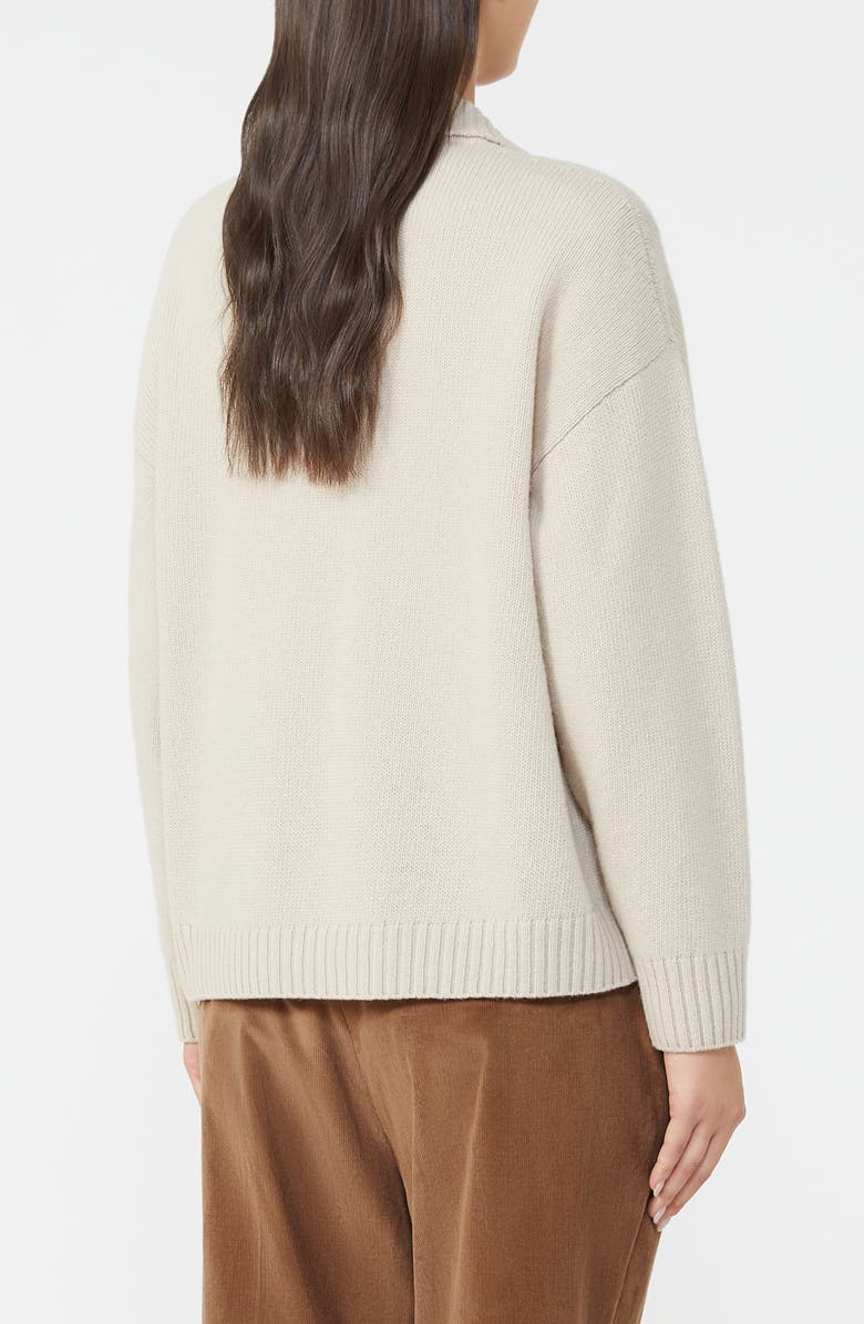 Weekend Max Mara Agre Collar Sweater, Alternate, color, Beige