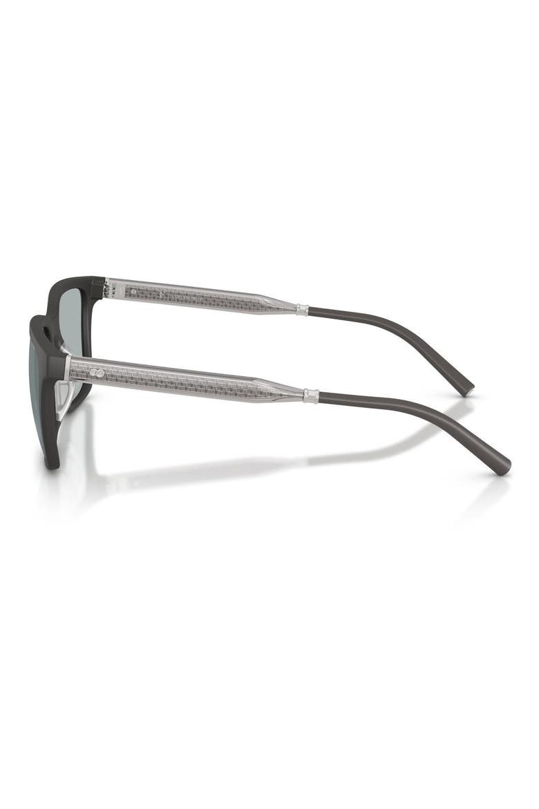 x Roger Federer Mr. Federer 52mm Polarized Rectangular Sunglasses, Alternate, color, ANTHRACITE / GREY POLAR MIRROR