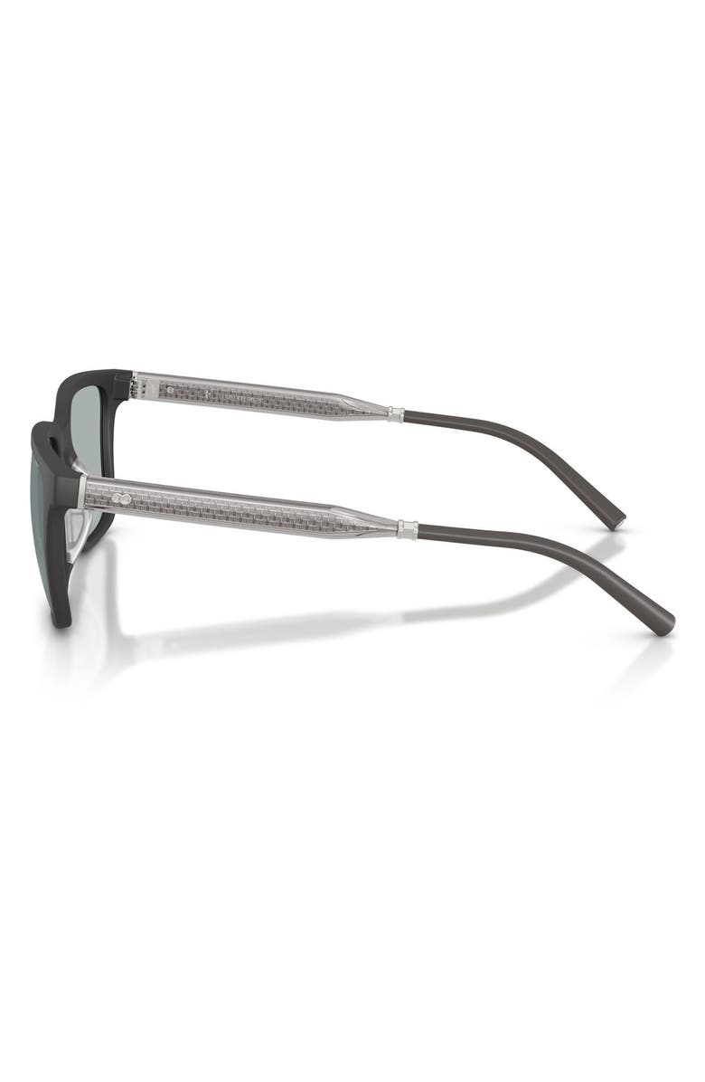 Oliver Peoples x Roger Federer Mr. Federer 52mm Polarized Rectangular Sunglasses, Alternate, color, Anthracite / Grey Polar Mirror