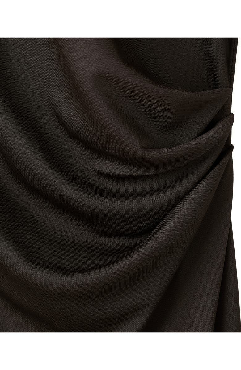 MANGO Ruched Long Sleeve Midi Dress, Alternate, color, 