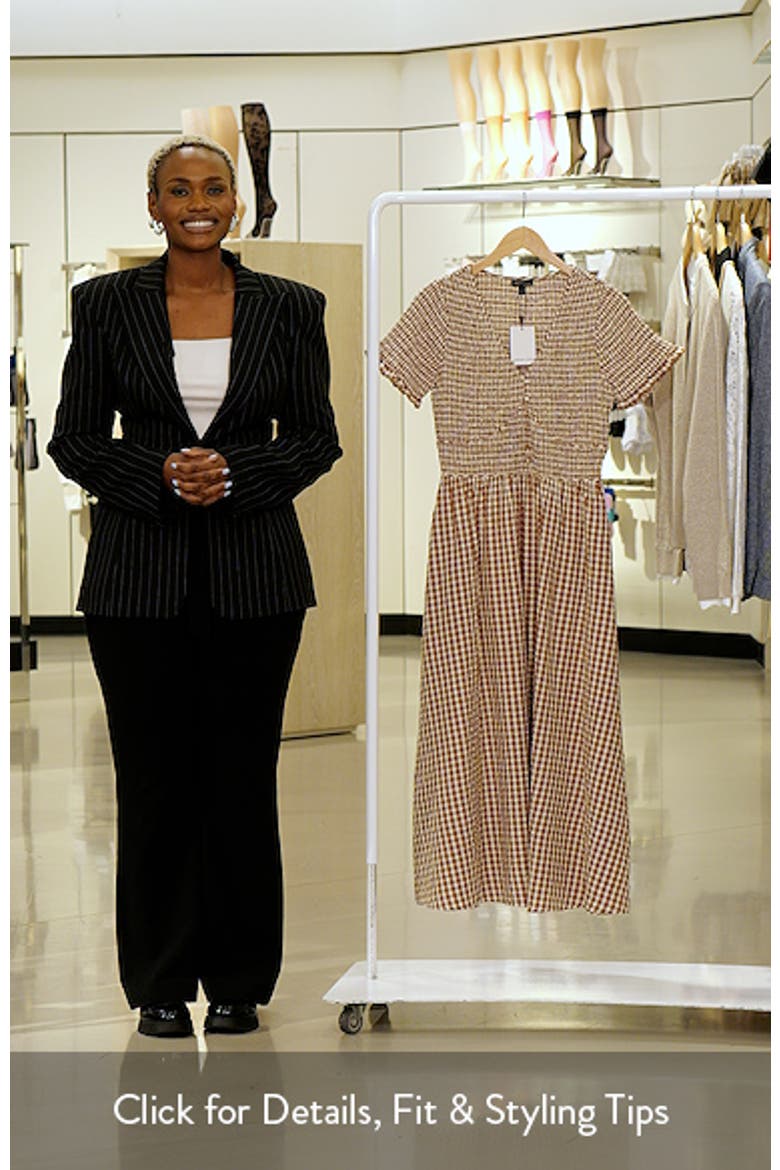 Eliza Smocked Gingham Maxi Dress video