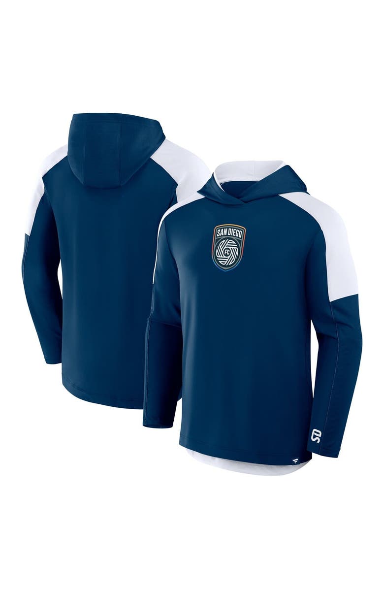 FANATICS Men's Fanatics Navy San Diego FC Red Card Transitional Pullover Hoodie, Alternate, color, 