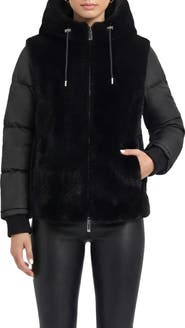 Lyla Grant Fur-Free Mink (Faux Fur) Quilted Jacket, Hood
