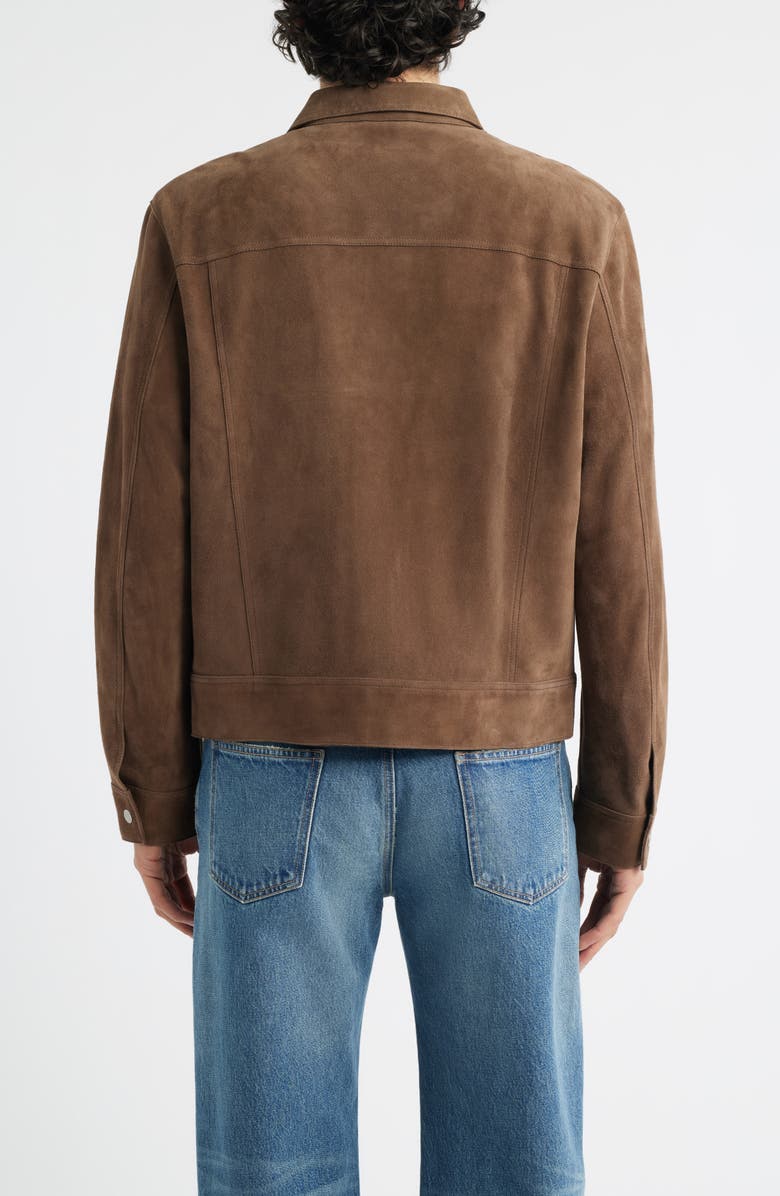 FRAME Suede Trucker Jacket, Alternate, color, Mocha