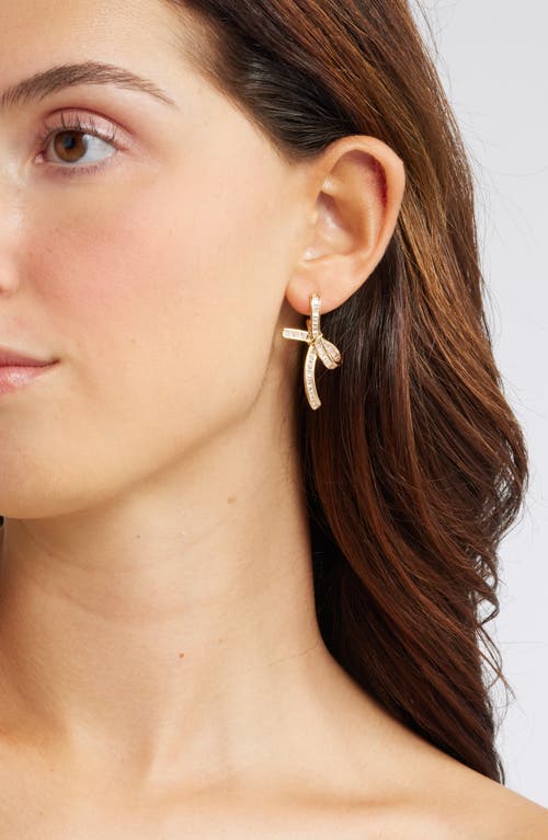 NORDSTROM NORDSTROM BAGUETTE CUBIC ZIRCONIA BOW DROP EARRINGS