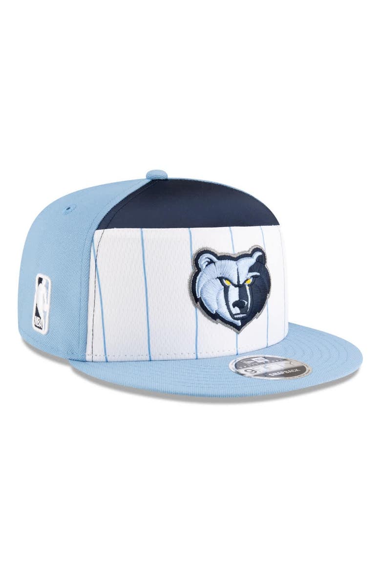 Men's New Era  White/Light Blue Memphis Grizzlies 2025 NBA Tip Off Split Panel 9FIFTY Snapback Hat, Main, color, White