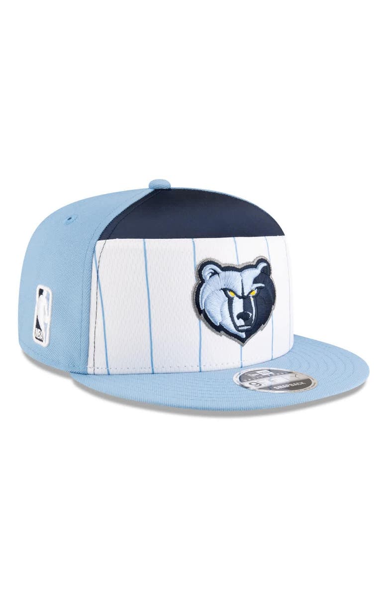 New Era Men's New Era White/Light Blue Memphis Grizzlies 2025 NBA Tip Off Split Panel 9FIFTY Snapback Hat, Main, color, White