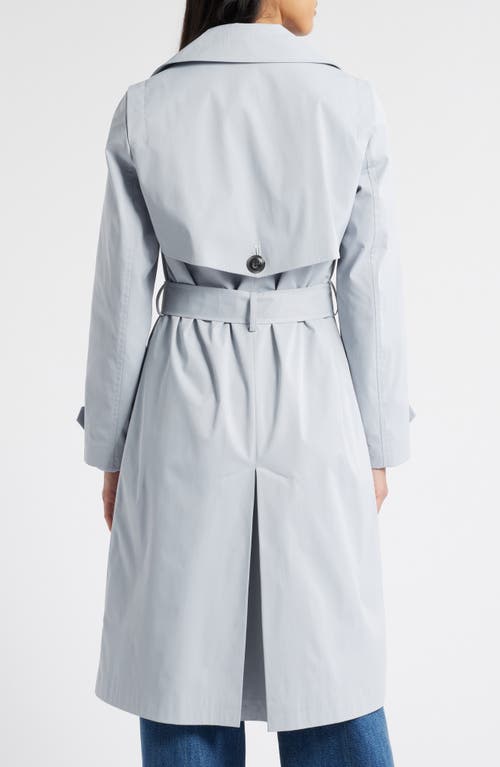 Sam Edelman Double Breasted Trench Coat In Coastal Blue