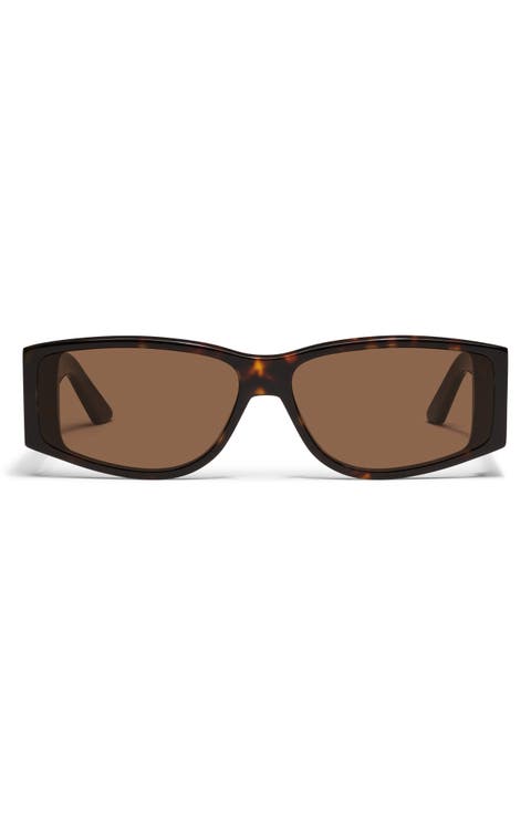 Not My Fault 63mm Rectangular Sunglasses