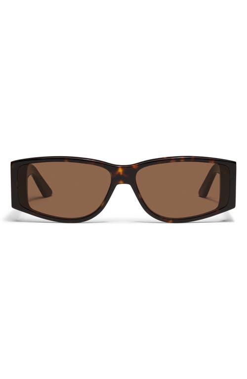 Quay Not My Fault 63mm Rectangular Sunglasses In Brown