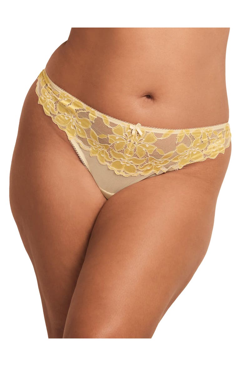 Mellody Thong Panties, Main, color, Light yellow
