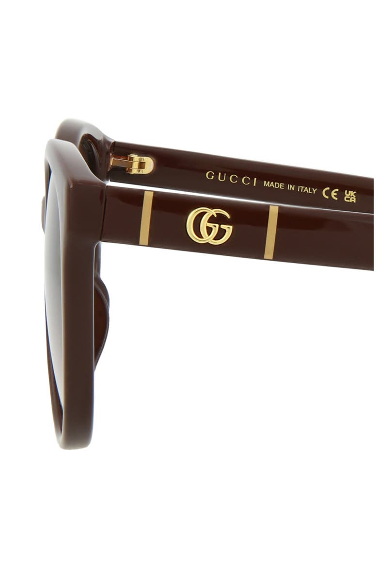 56mm Round Sunglasses, Alternate, color, BROWN BROWN BROWN