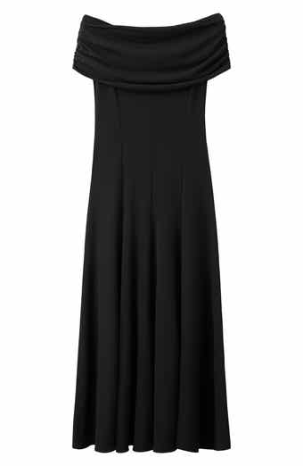 Off the Shoulder Flared Maxi Dress