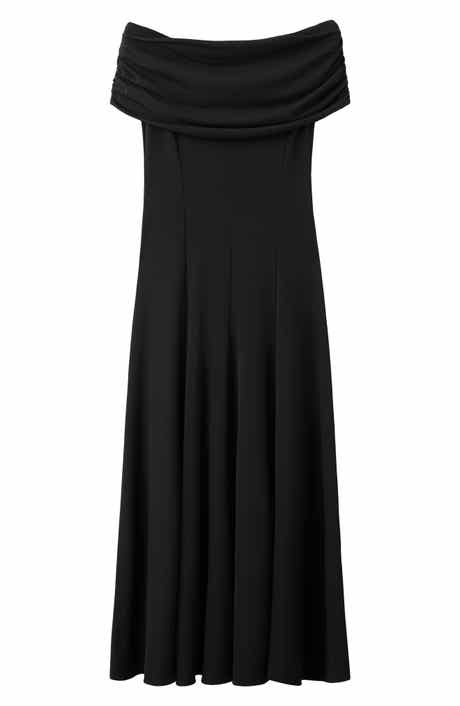 Off the Shoulder Flared Maxi Dress