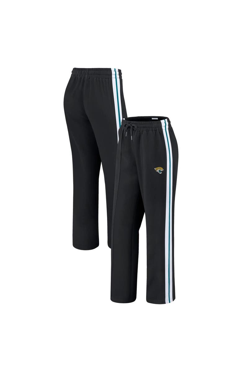 WEAR by Erin Andrews Women's WEAR by Erin Andrews Black Jacksonville Jaguars Color-Block Straight Leg Pants, Main, color, Black